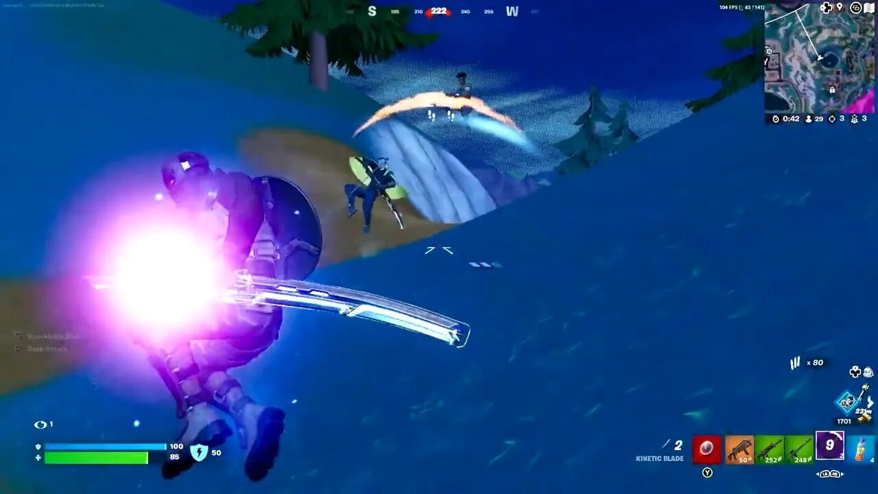 How To Body 2 Opponents at Once with the Kinetic Blade (Katana) 🗡💥🤯 #fortnite #chapter4season2