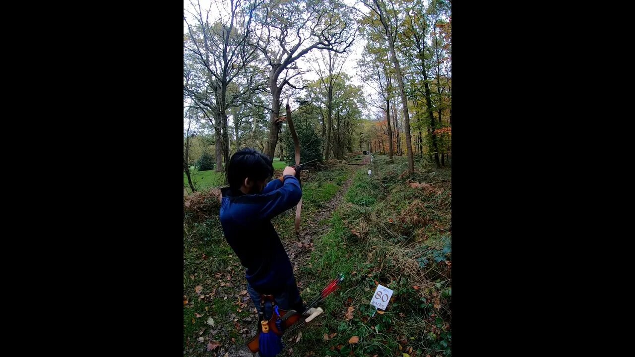 INSANE 80 YARDS SHOT 66LBS @ 30'' PARAGON RAIDER BOW