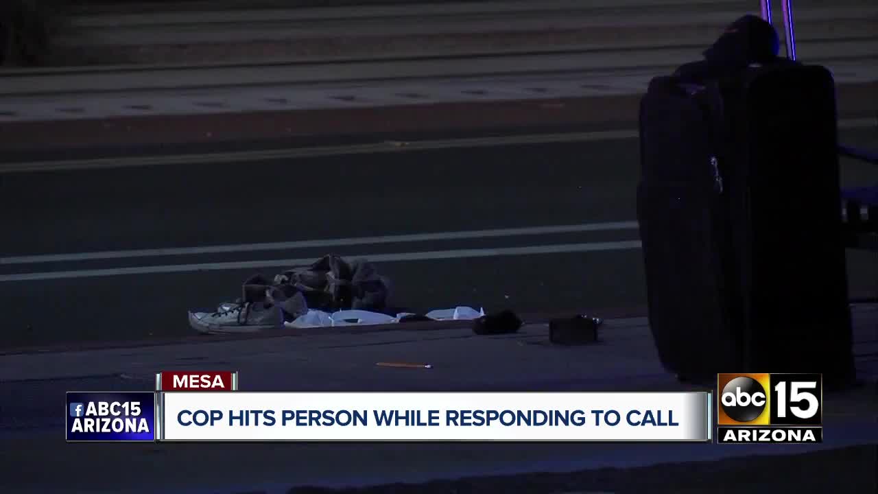 Pedestrian hit by Mesa officer responding to call