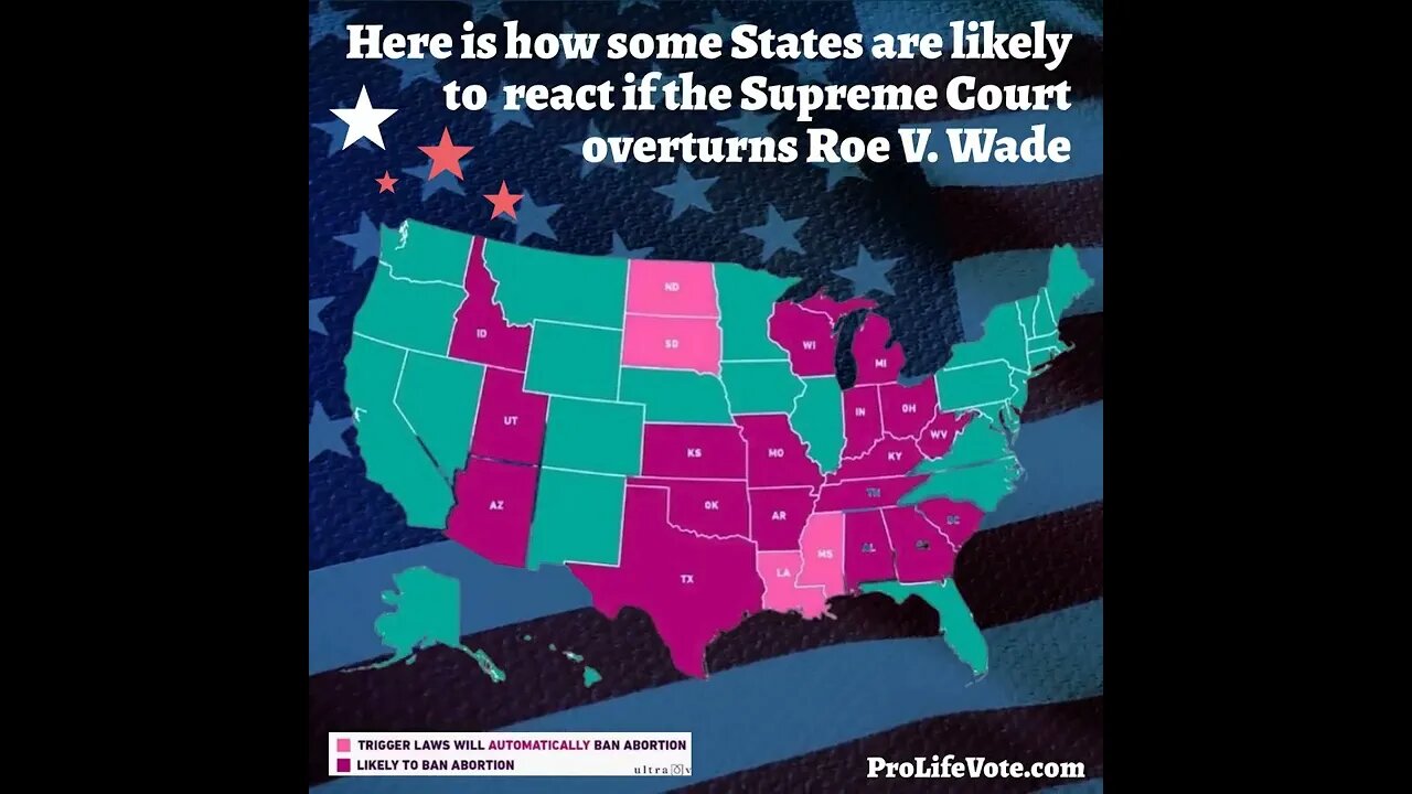 Here is How some states are likely to react if the Supreme Court overturns Roe V. Wade