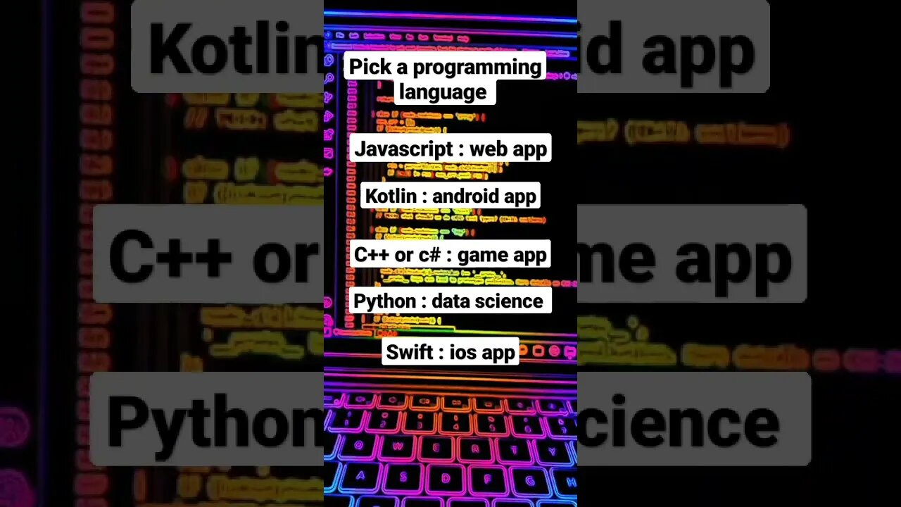 pick a programming language #programming #softwaredevelopment #coding