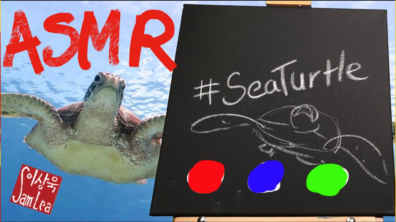 How to Paint a Sea Turtle for Beginners | ASMR Ocean sound