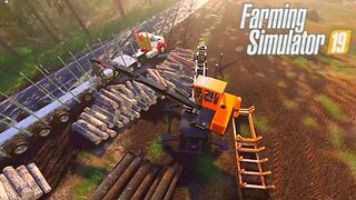 🔴 LIVE | FS19 logging | Kalador | cable skidding, slashing, loading pulp