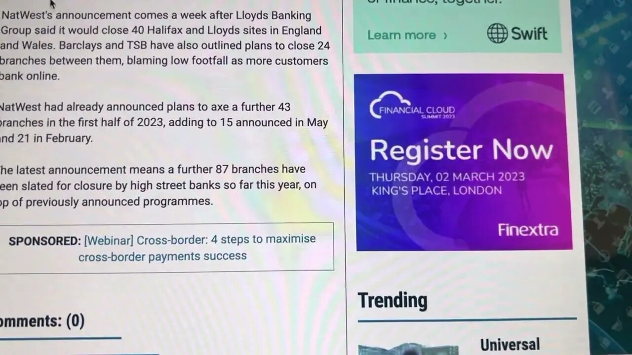CRISIS IN UK? WHY ARE MASSIVE AMOUNTS OF BANKS CLOSING?