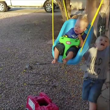 Boy VS Swing: Watch Where You're Going!