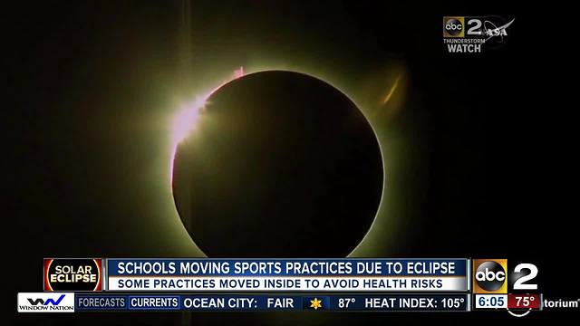 Maryland schools move sports practices in light of eclipse