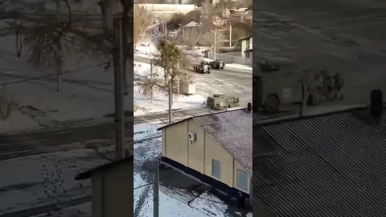 ★★★ Russian infantry and vehicles moving into Kharkiv