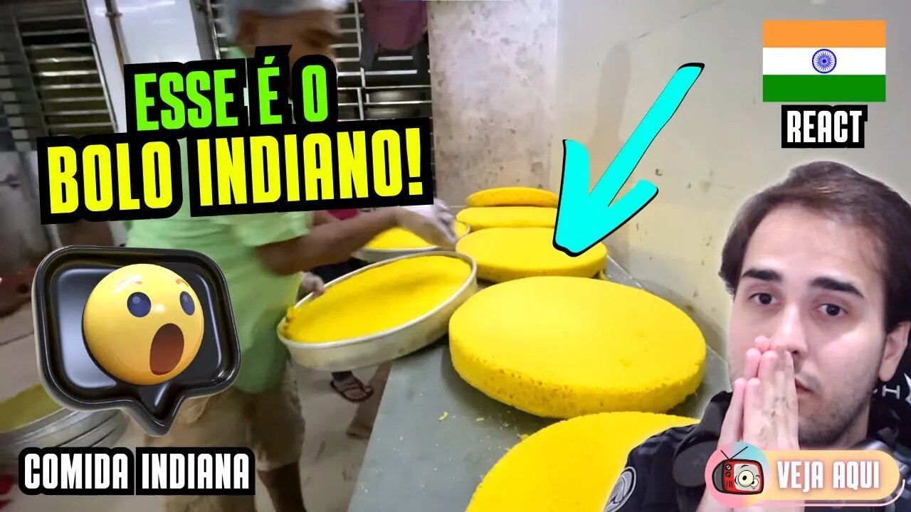 KHAMAN DHOKLA, o BOLO INDIANO! Reagindo a COMIDAS DE RUA INDIANAS | Veja Aqui Reacts