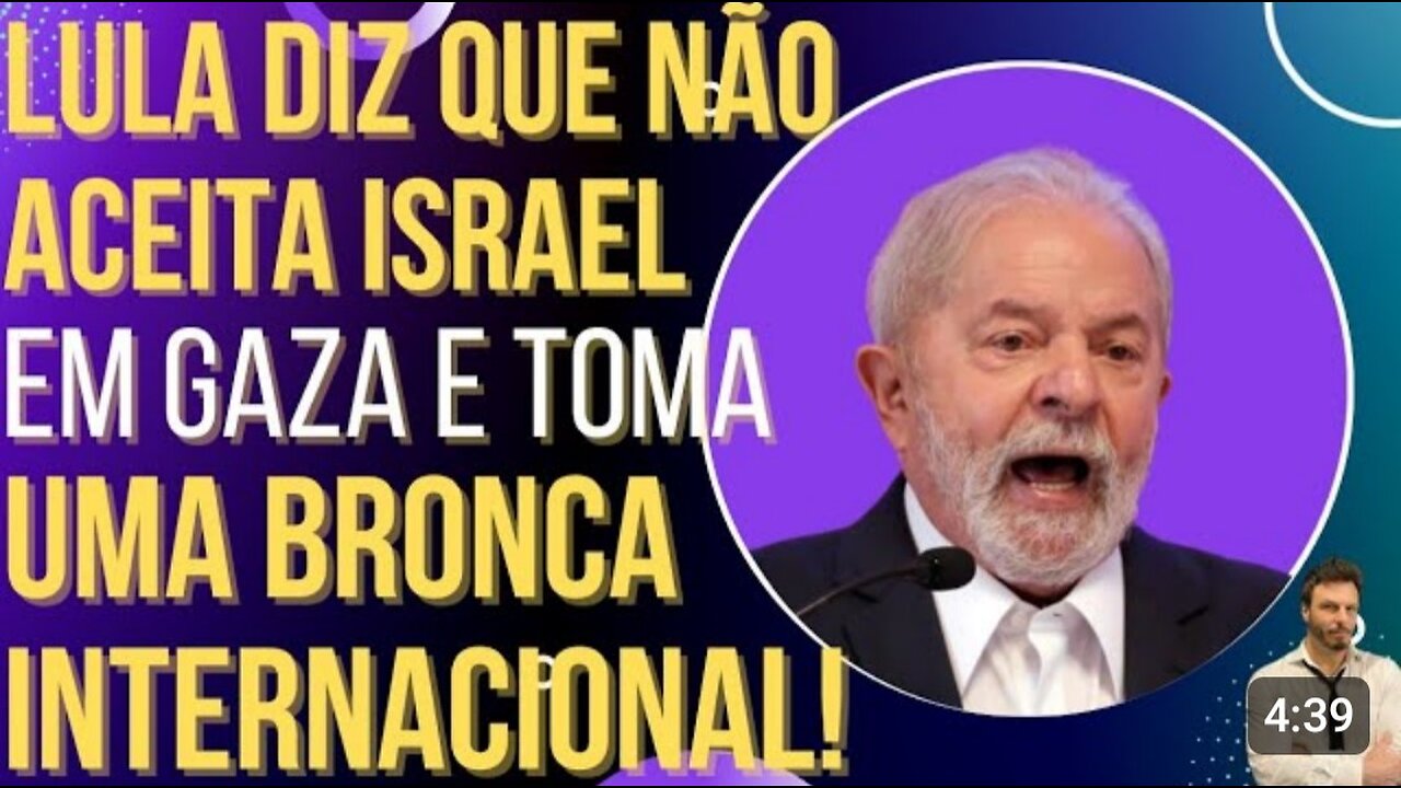 In Brazil, another shame, ex-convict Lula says he does not accept Israel in Gaza and receives international criticism!