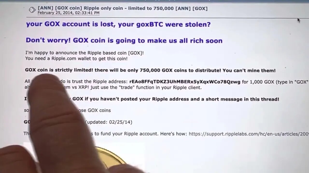 BREAKING…XRP RIPPLE INVENTED “GOX COIN” SOMETHING NO OTHER CHANNEL KNOWS!!