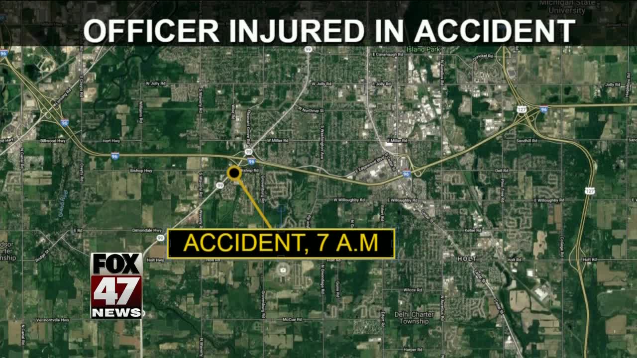 Lansing officer involved in car accident Thursday morning