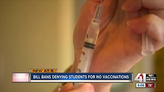 Bill would ban denying students for no vaccinations