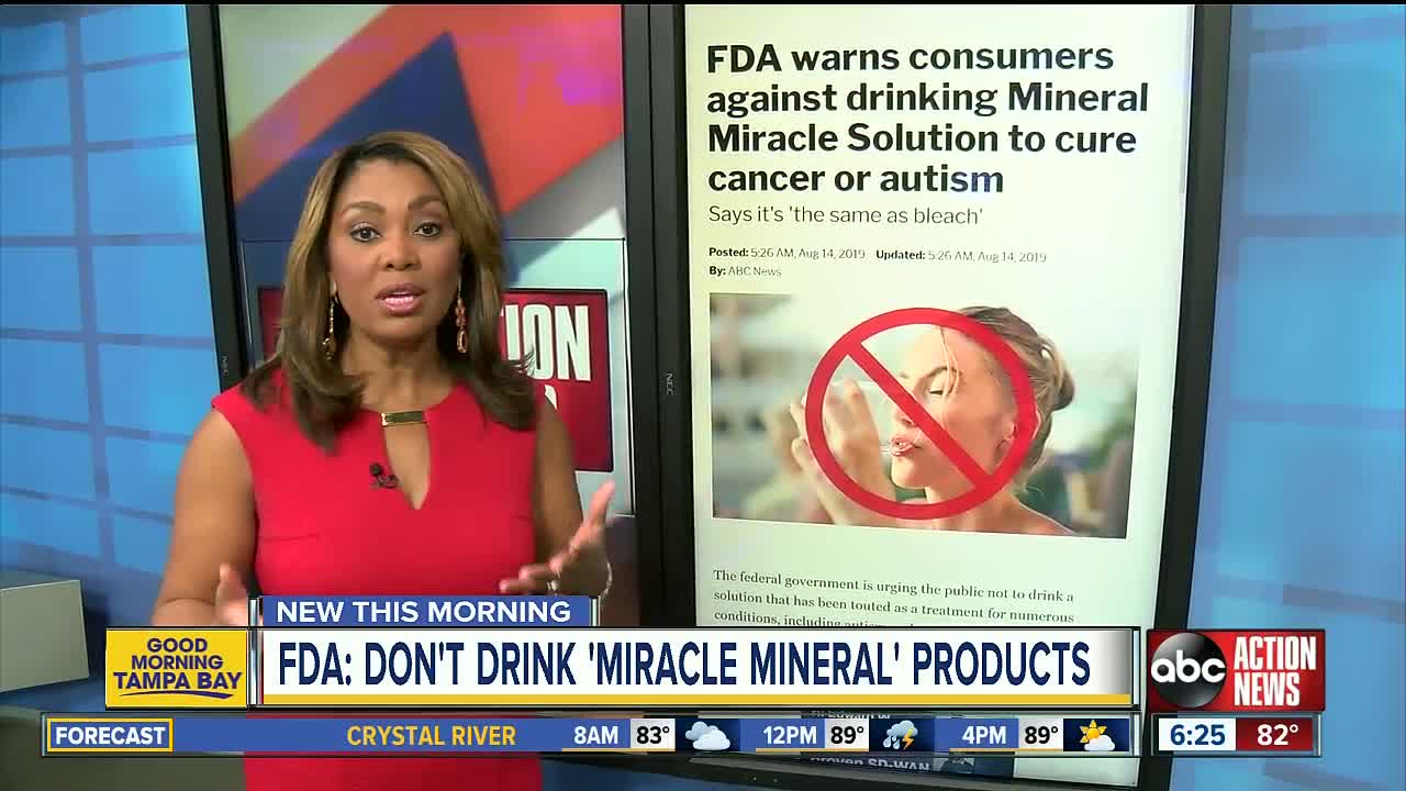 FDA: Drinking Mineral Miracle Solution will not cure cancer, autism