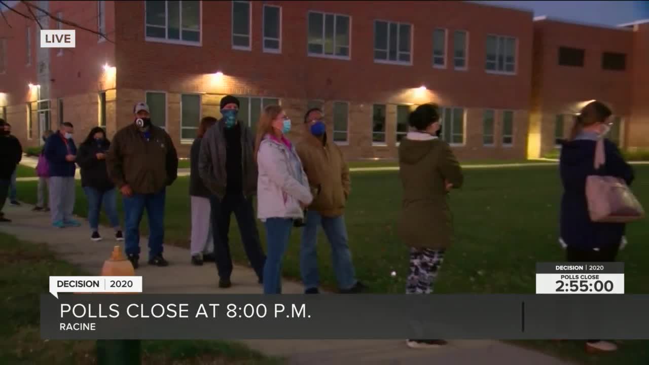 Voters turnout to the polls in Racine