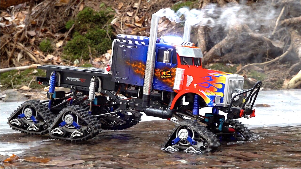 6WD ALL-TRACKED SEMI TRUCK - OPTiMUS OVERKiLL : ICE ROAD CHALLENGE (6x6x6) | RC ADVENTURES