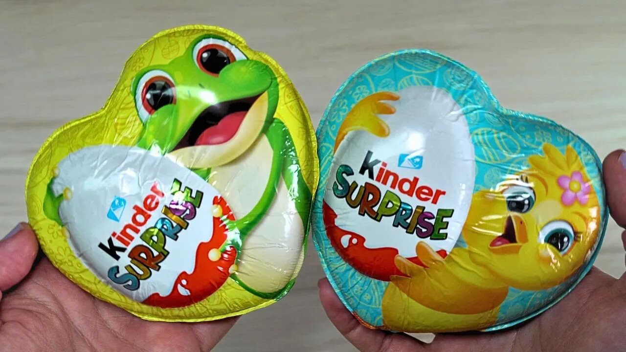 Kinder Surprise Easter Heart x2 2023, ASMR