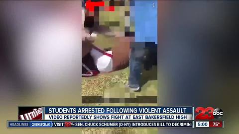 Seven students arrested following violent assault captured on video