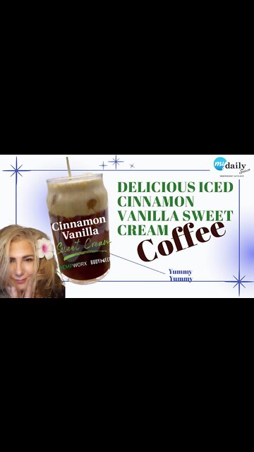 This delicious iced Cinnamon Vanilla Sweet Cream #coffee without the#coffeeshop #money #icedcoffee