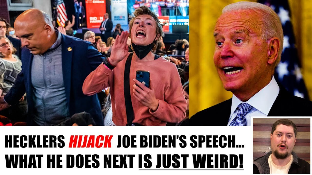 HECKLERS HIJACK BIDEN'S SPEECH, WHAT HE DOES NEXT IS JUST WEIR