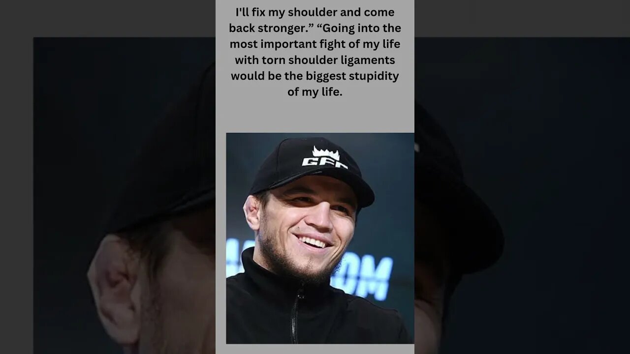 In response to the fight against Sandhagen being postponed, Nurmagomedov issued a statement #shorts