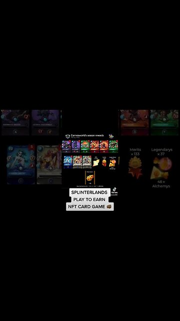 Splinterlands End Of Seasons Rewards #shorts