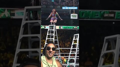 Iyo sky Moonsault off the top of the ladder 🫣🤑Money in The Bank Women’s Match WWE