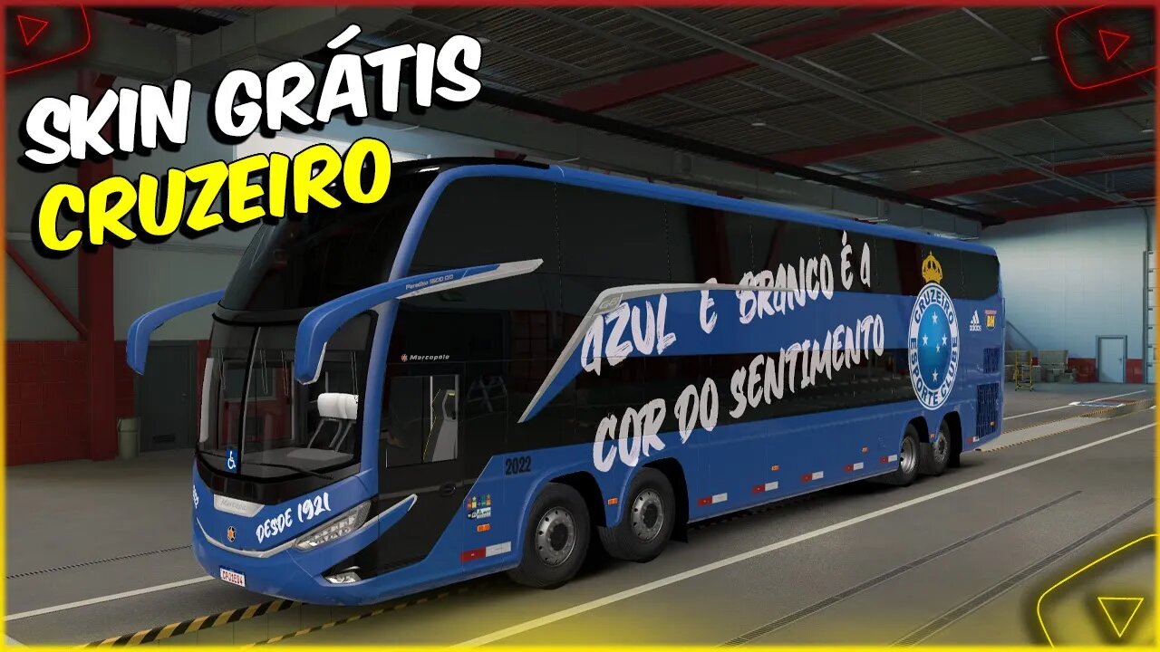 SKIN ÔNIBUS CRUZEIRO 2022 para EURO TRUCK SIMULATOR 2 - Para ÔNIBUS G8 1800DD ModShop