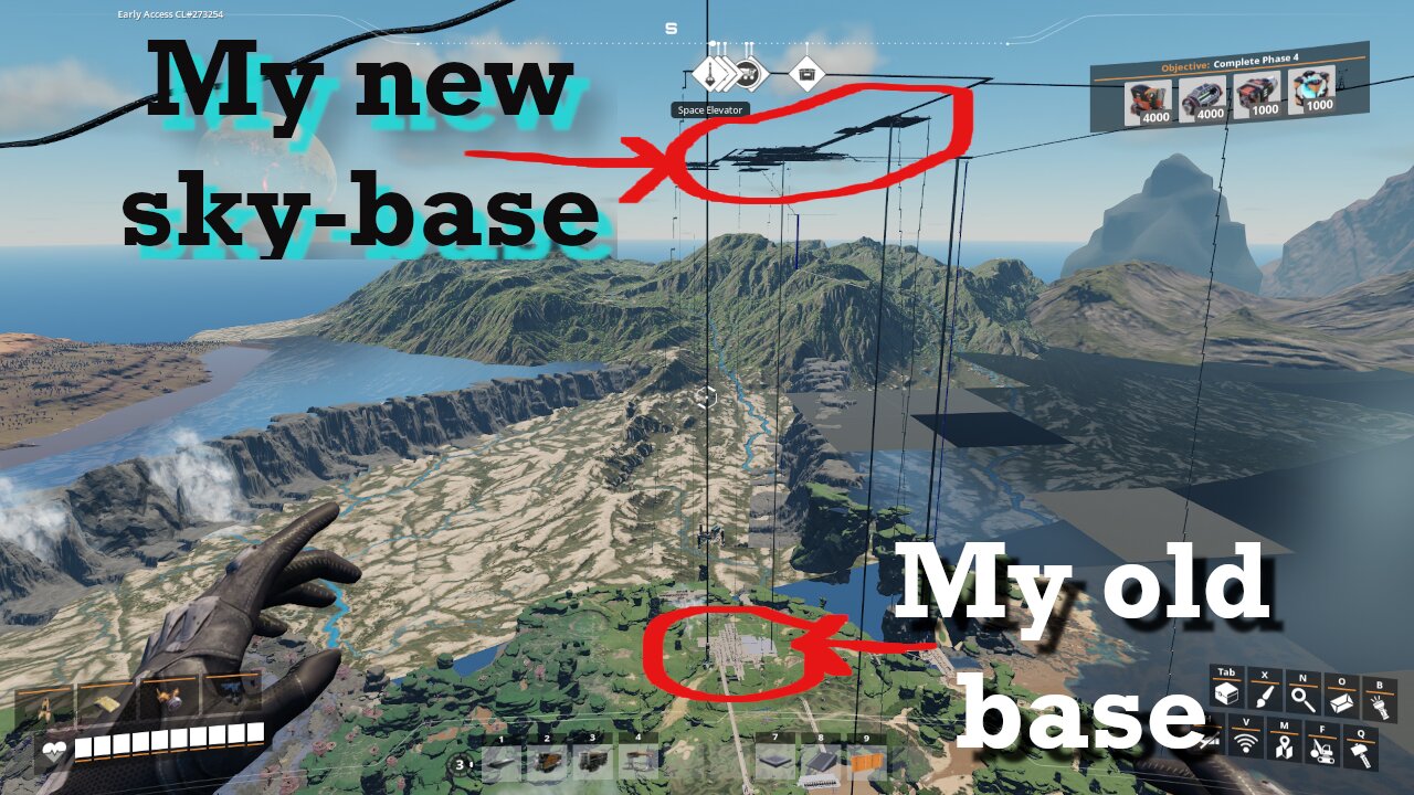 I built a sky base at the top of Satisfactory's world