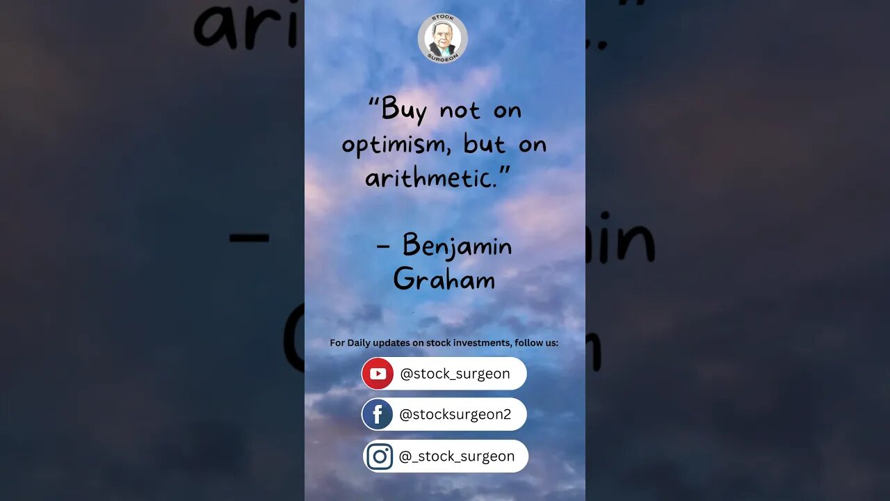 invest based on market study and not JUST Hope. #stockmarket #shorts #benjamin #intelligentinvestor