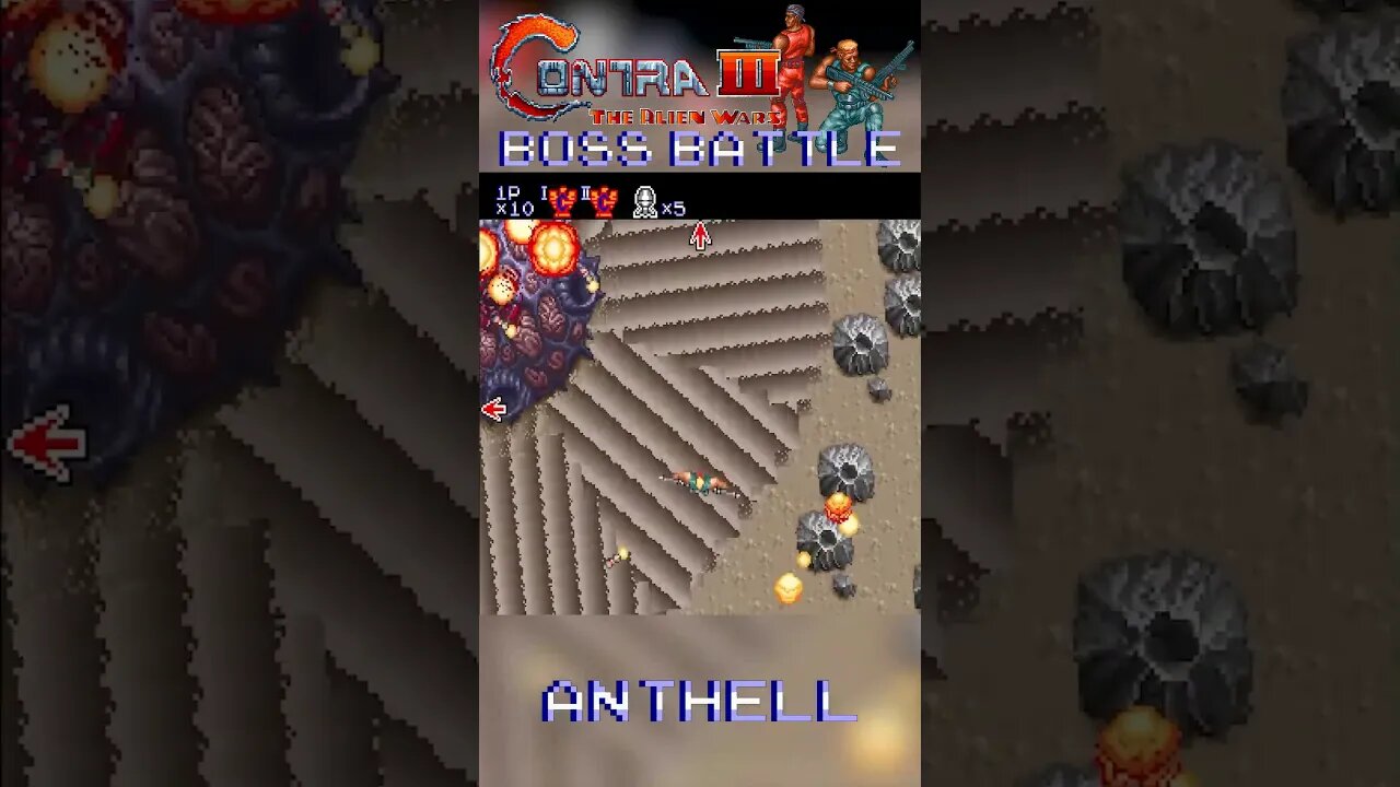 Contra III: The Alien Wars (SNES) Boss Battle - Anthell #Shorts