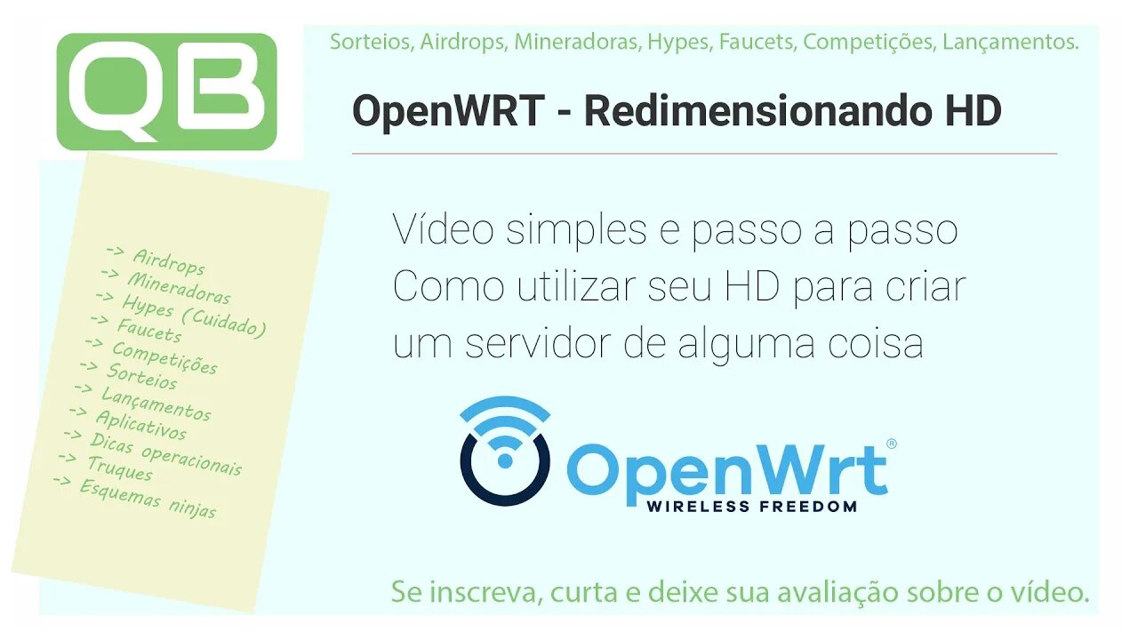 OpenWrt 21.02.5 - Redimencionando HDD ou SSD