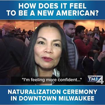How does it feel to be a new American? Naturalization ceremony held in downtown Milwaukee