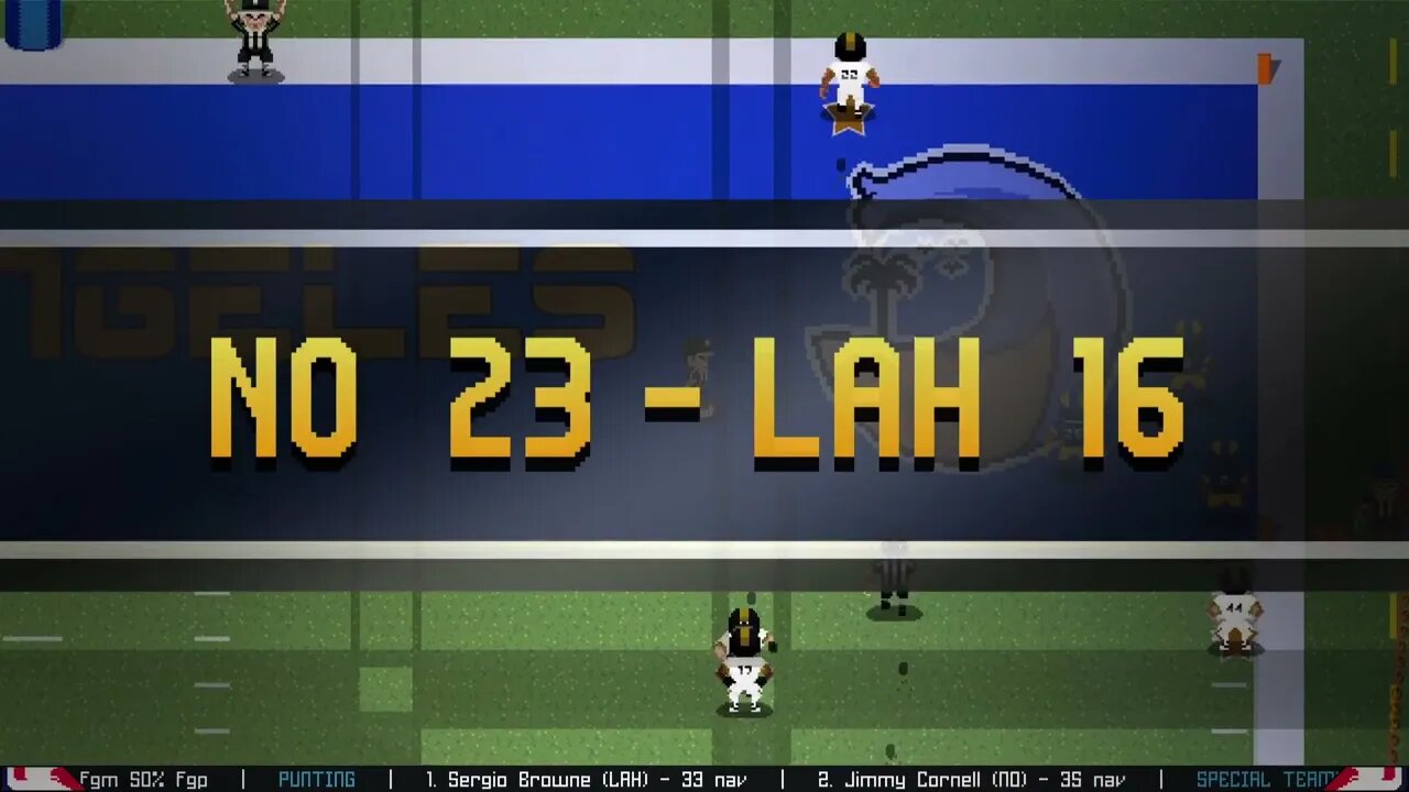 EFL:2-12- Q4:227- LAX 50-Yard FG Leads to Bobby Gump's 2nd Kick Return TD! 94 yards!! NO 24-16