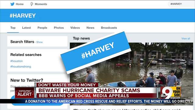 How to avoid a Hurricane Harvey charity scam