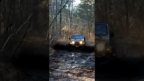 2003 TJ slow motion in mud #jeep #jeeplife