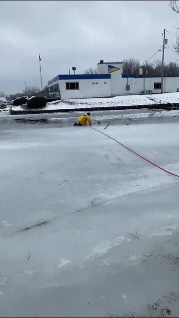 South MKE FD rescues bulldog from Lake Michigan