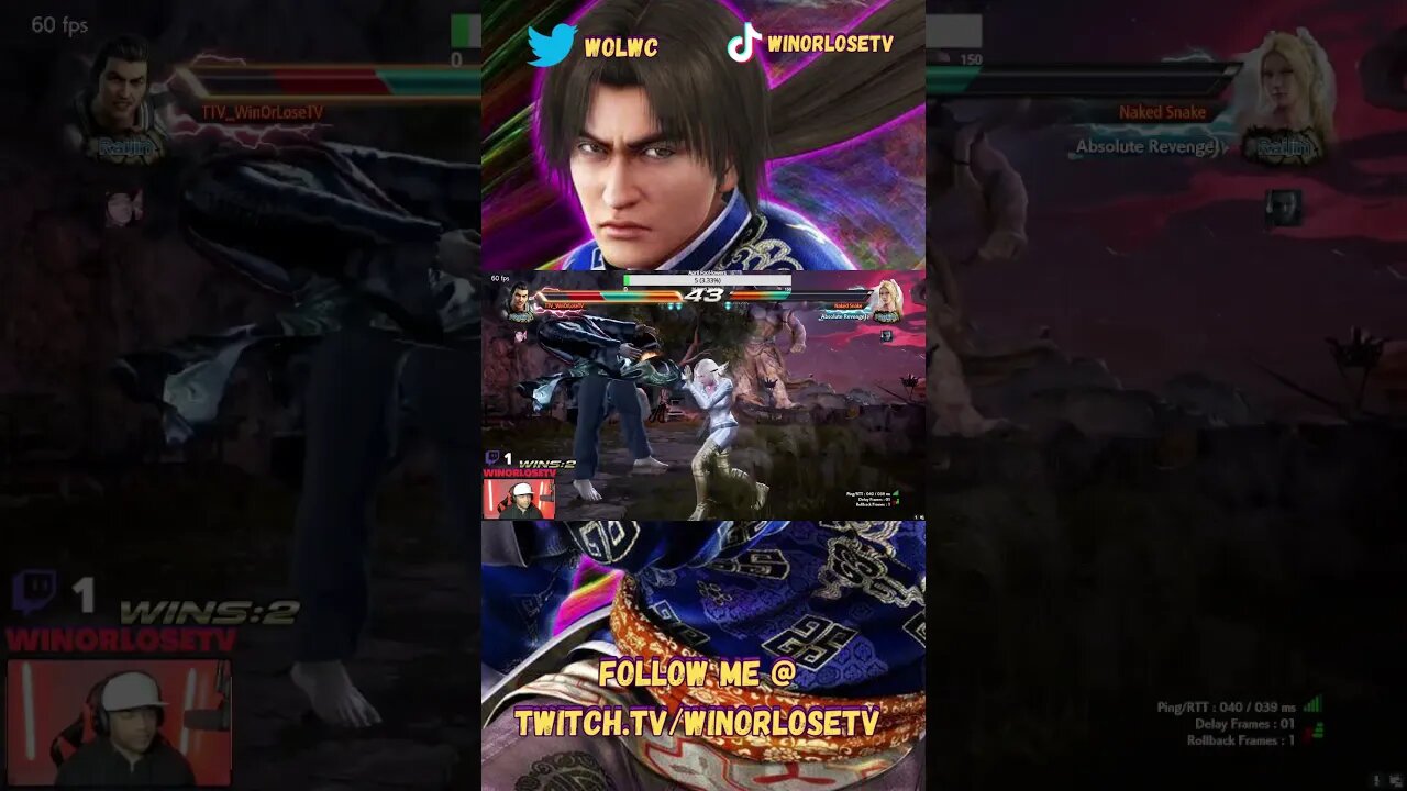 Tekken 7 Lei Wulong Match Highlight #80 #shorts #tekken7