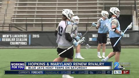 Hopkins & Maryland set to renew men's lacrosse rivalry