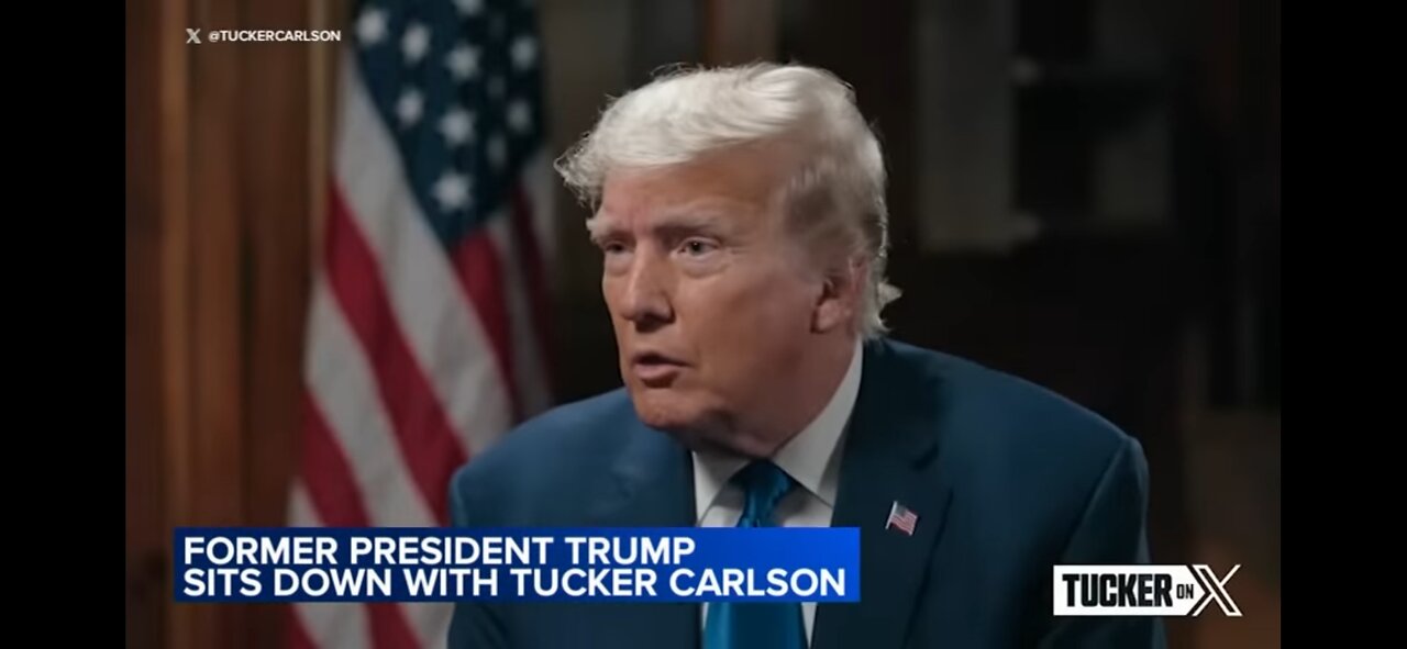 Trump Attacks rivals in online interview with Tucker Carlason