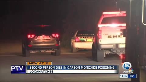 2nd person dies in Loxahatchee carbon monoxide incident