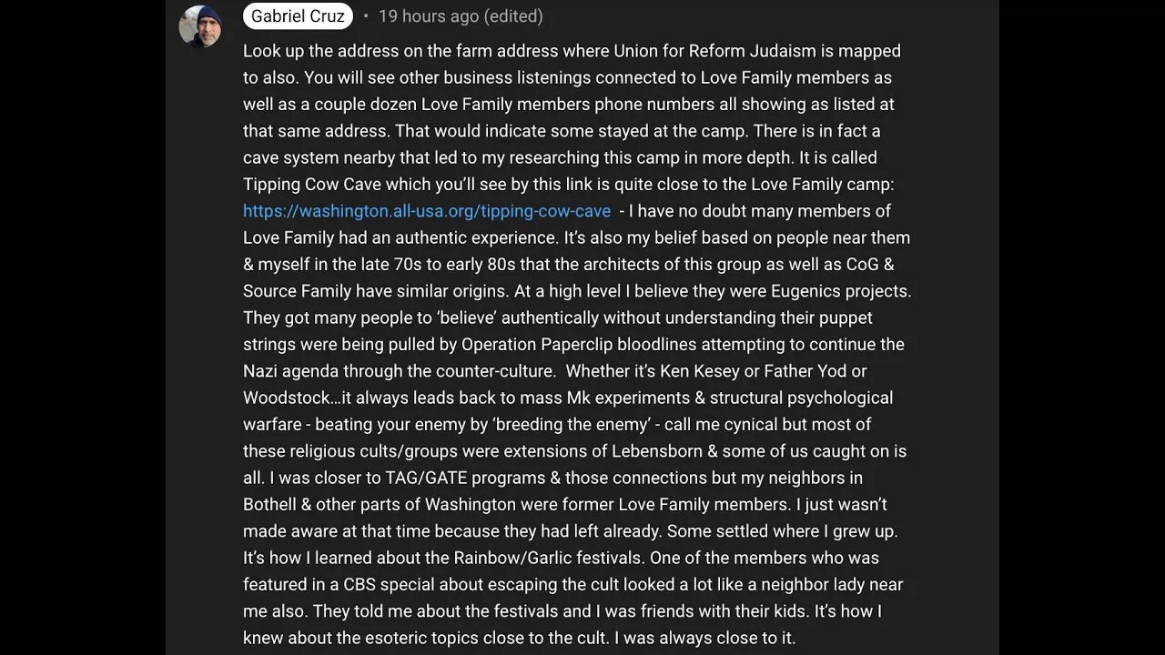 If Love Family were run by Paperclip Nazis, it’s concerning they might be running Jewish Camps/Orgs