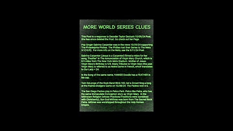 MORE WORLD SERIES CLUES