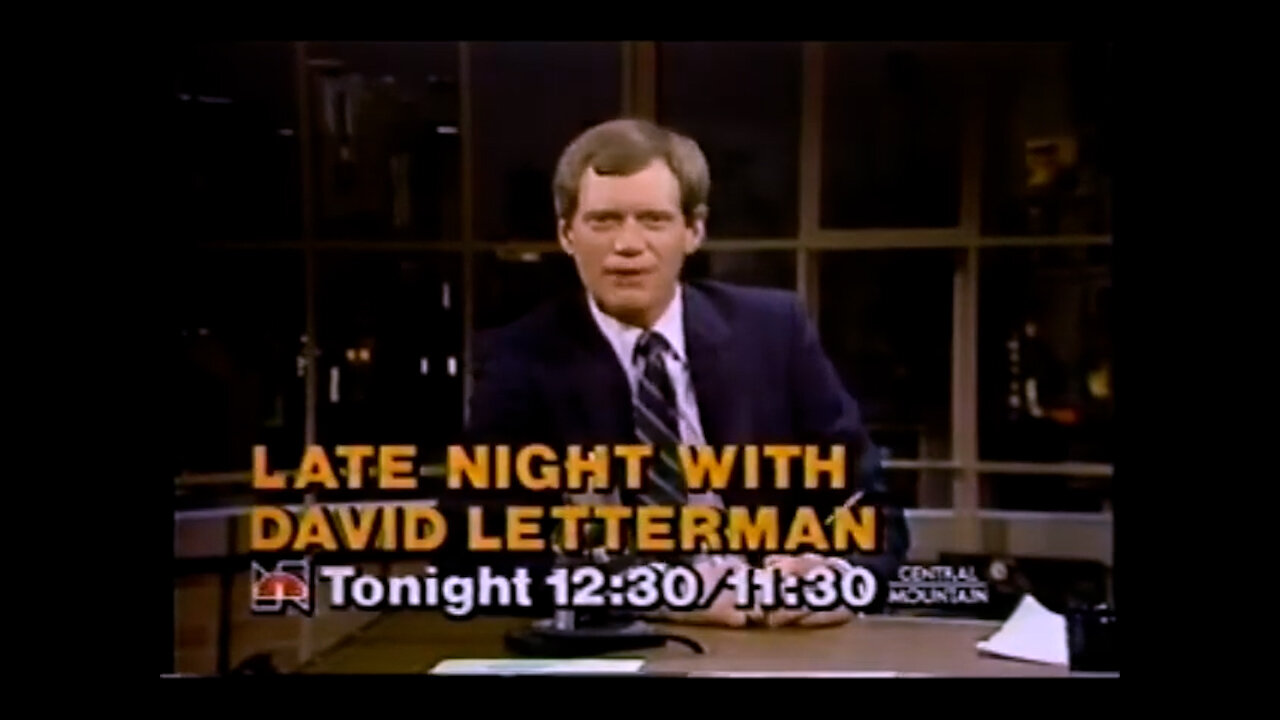 March 14, 1984 - Promos for David Letterman & 'Mister Roberts' with Howard Hesseman