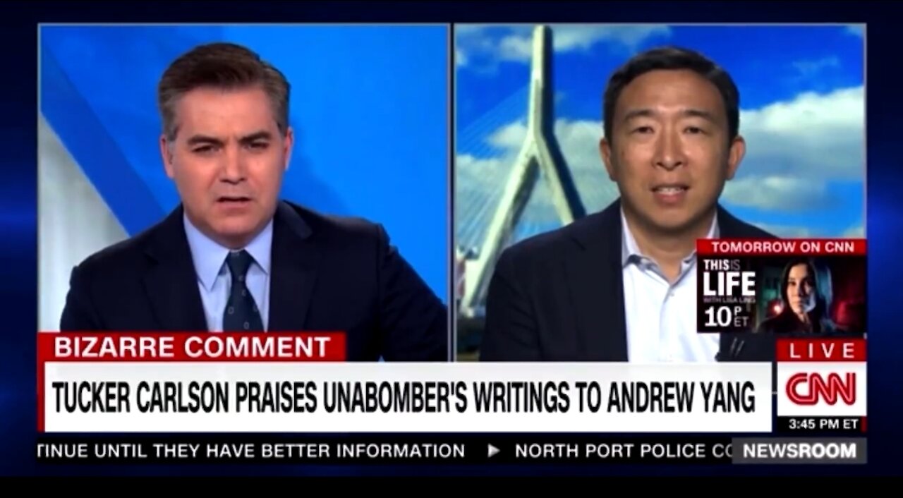 Jim Acosta's Absurd Question to Andrew Yang on Tucker Carlson