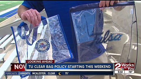 TU clear bag policy starts this weekend