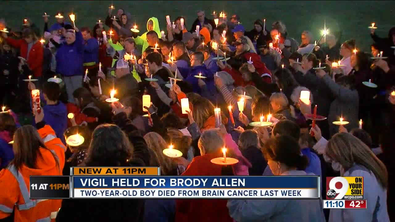 Over 100 at vigil for Brody Allen