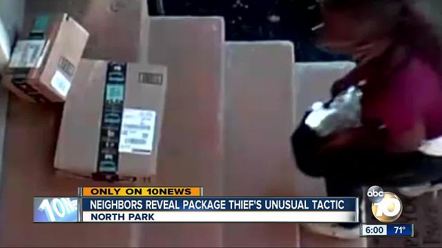 Neighbors reveal package North Park thief's unusual tactic
