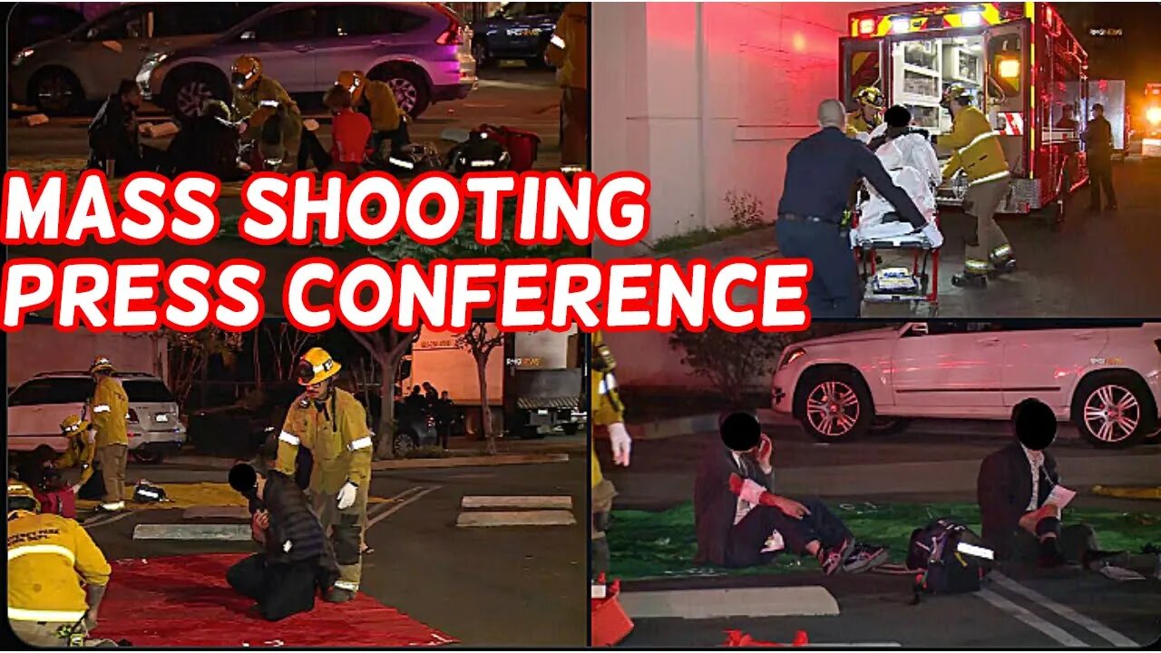 Press CONFERENCE, SUSPECT on the LOOSE!! | Monterey Park MASS SHOOTING California Near LOS ANGELES