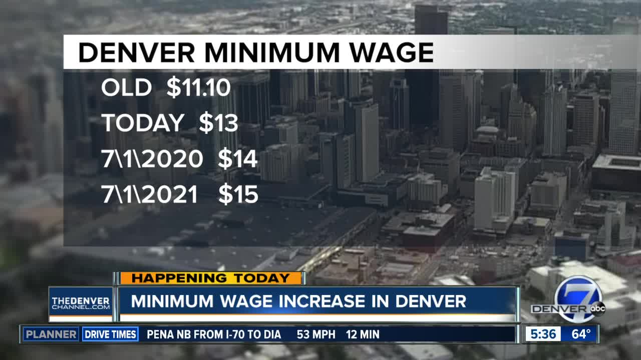 Minimum wage increase in Denver