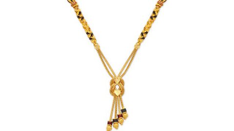 short gold mangalsutra design#